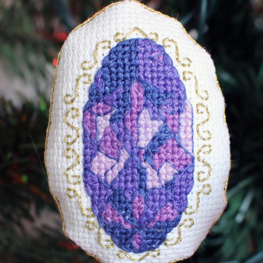 Jewel Ornaments Cross Stitch Pattern Download - Raspberry Lane Crafts