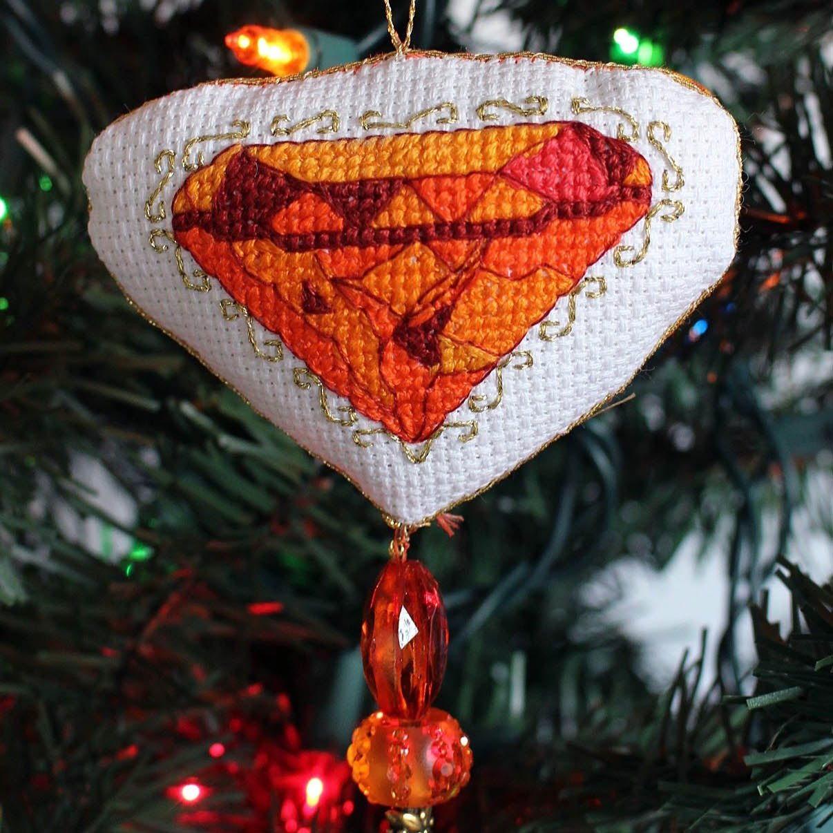 Jewel Ornaments Cross Stitch Pattern Download - Raspberry Lane Crafts