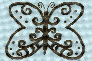 Lace in Blue Cross Stitch Pattern Download - Raspberry Lane Crafts