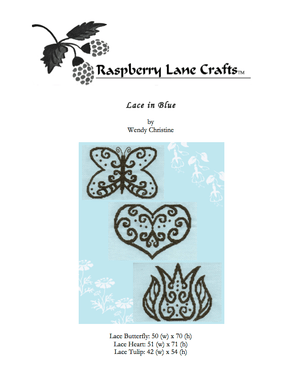Lace in Blue Cross Stitch Pattern Download - Raspberry Lane Crafts