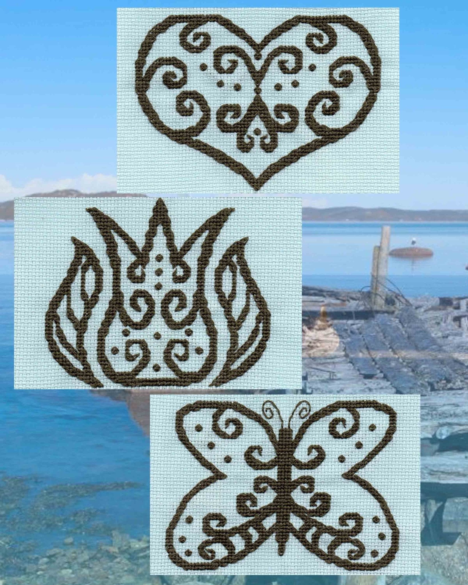 Lace in Blue Cross Stitch Pattern Download - Raspberry Lane Crafts