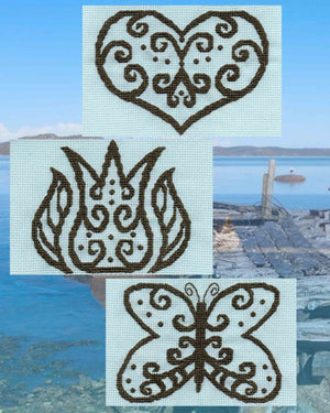Lace in Blue Cross Stitch Pattern Download - Raspberry Lane Crafts