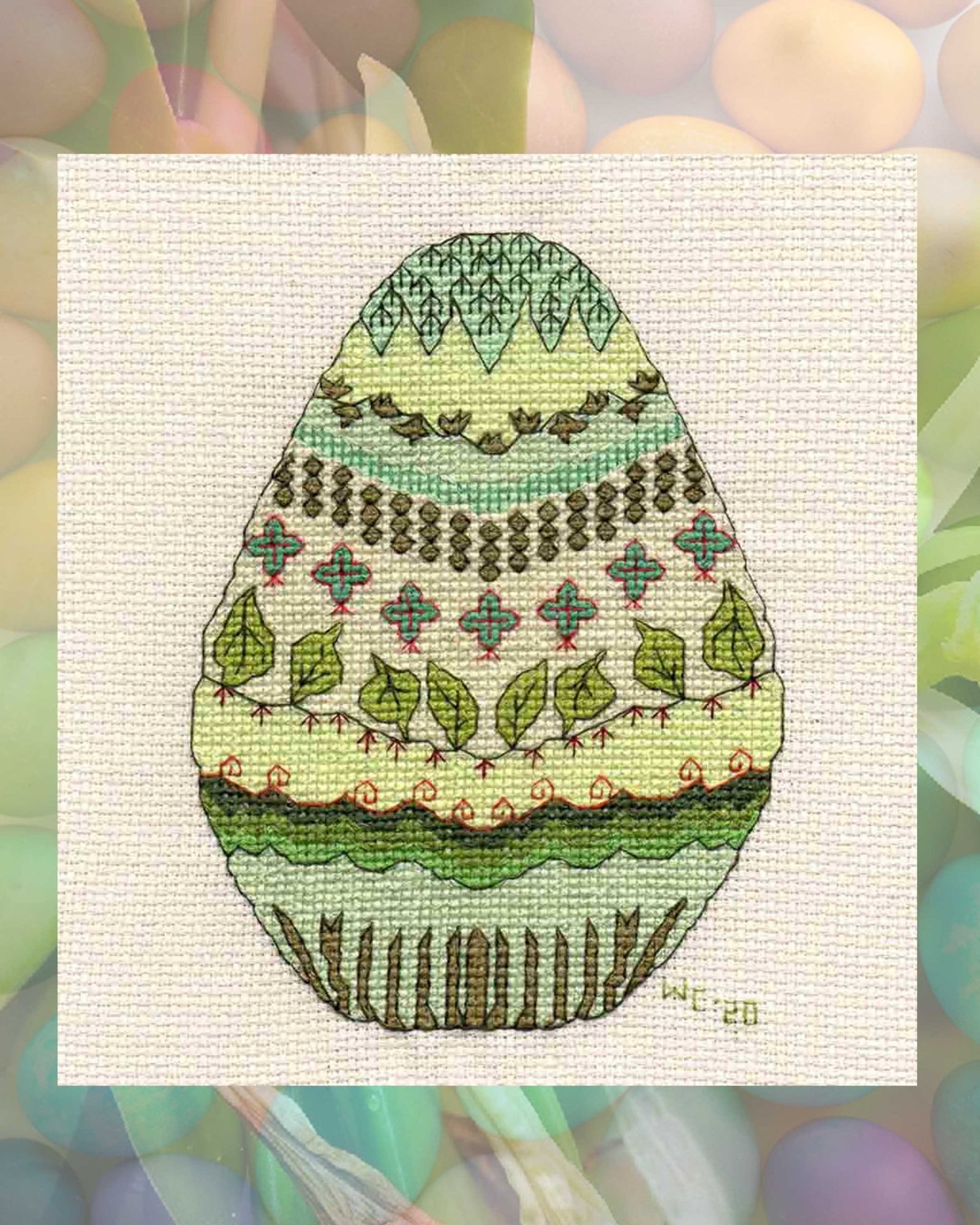 Limerick Egg Cross Stitch Pattern Download - Raspberry Lane Crafts
