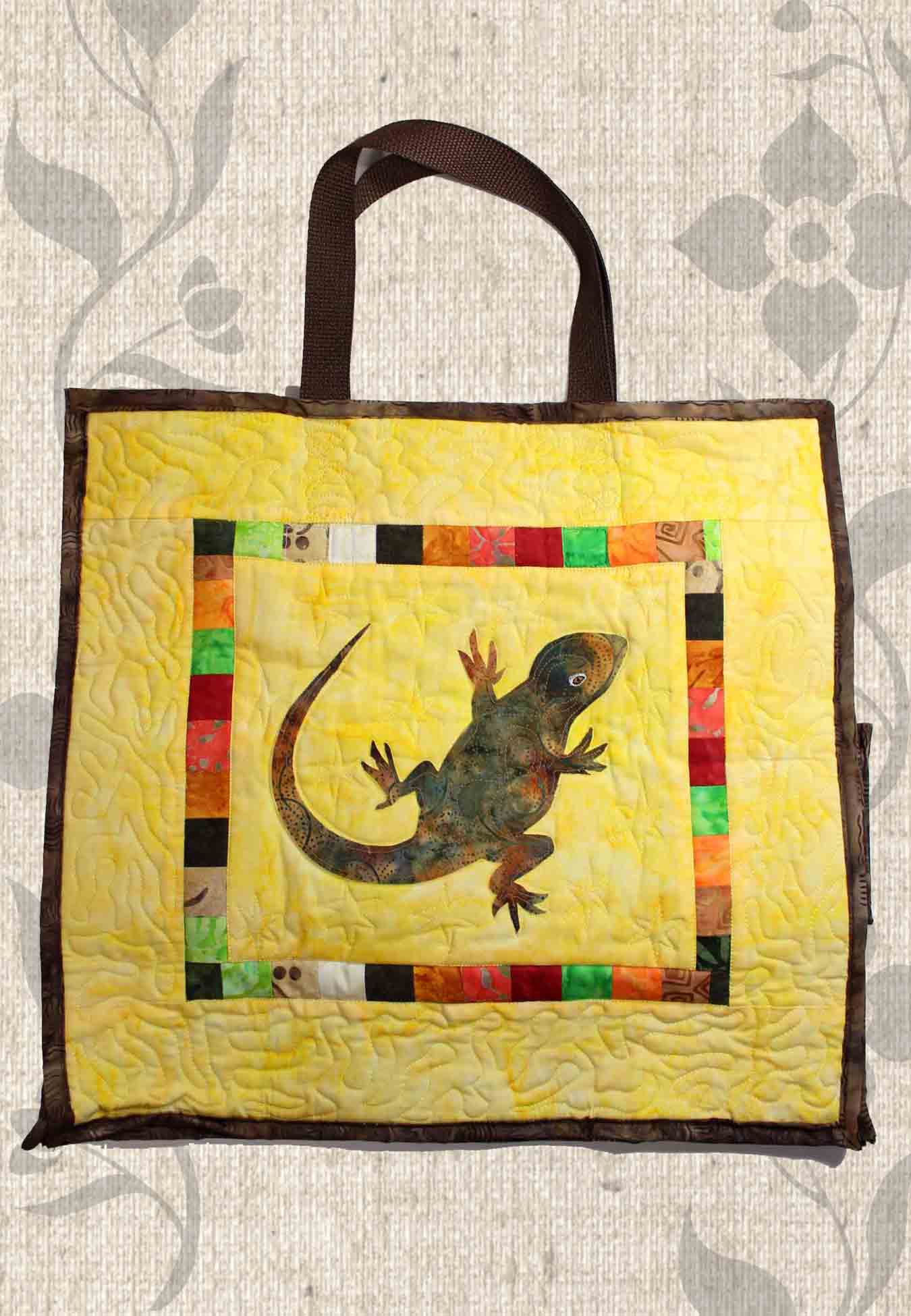 Lizard Shopping Bag Pattern Download - Raspberry Lane Crafts