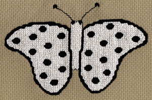 Mardi Gras Butterfly Cross Stitch Pattern Download - Raspberry Lane Crafts