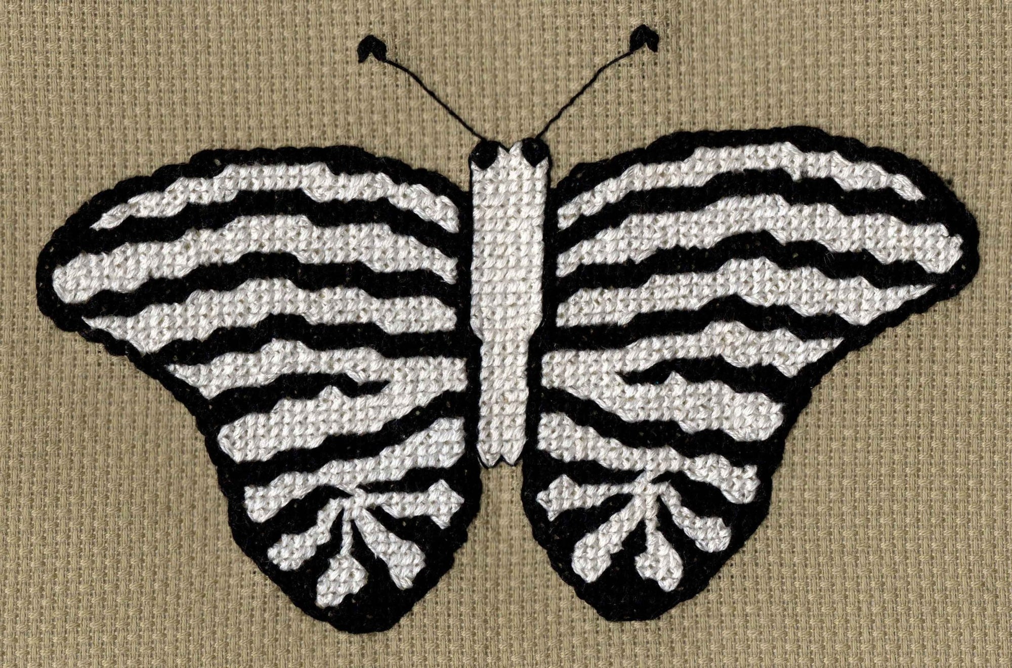 Mardi Gras Butterfly Cross Stitch Pattern Download - Raspberry Lane Crafts