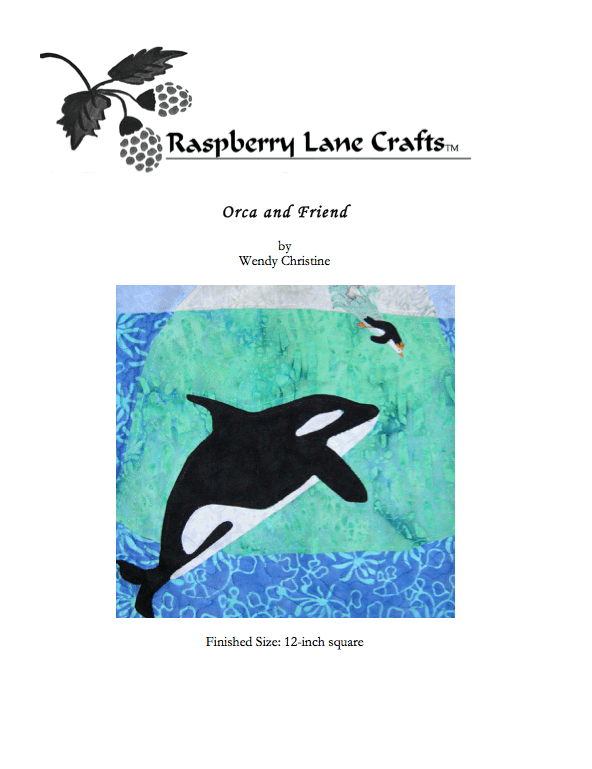 Orca and Friend Quilt Pattern Download - Raspberry Lane Crafts