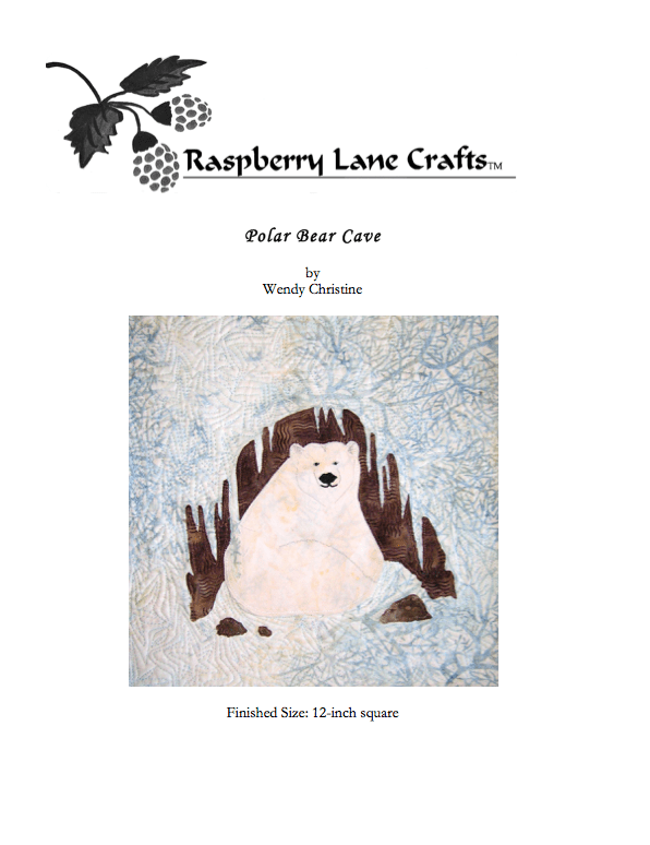 Polar Bear in Cave Quilt Pattern Download - Raspberry Lane Crafts