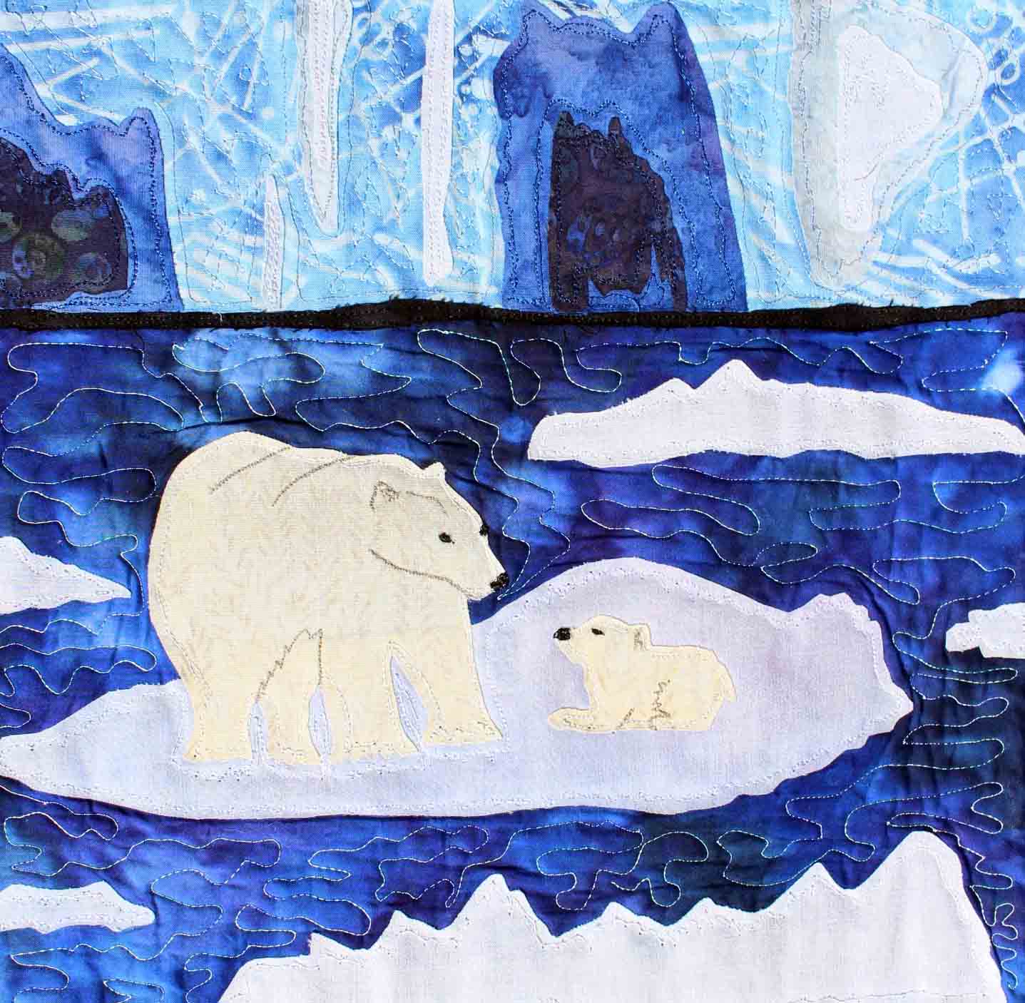Polar Bear with Cub Quilt Pattern Download - Raspberry Lane Crafts