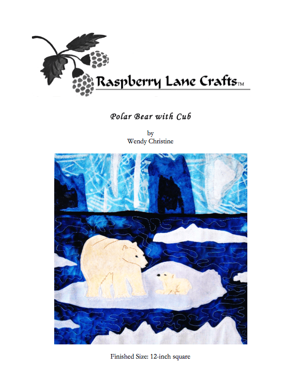 Polar Bear with Cub Quilt Pattern Download - Raspberry Lane Crafts