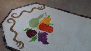 Turkey and Apples Table Runner Quilt (PDF Pattern)