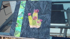 Purple Cactus with Stained Glass Quilt (PDF Pattern)