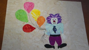 Clown with Stained Glass Quilt (PDF Pattern)