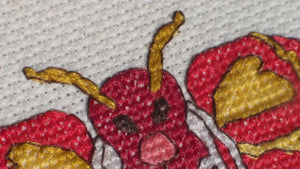 Pink Moth Cross Stitch (PDF Pattern)