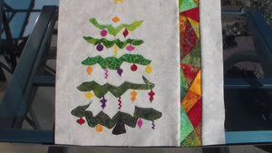 Frosted Tree with Stained Glass Quilt (PDF Pattern)