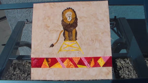 Lion with Stained Glass Quilt (PDF Pattern)