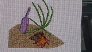 The Crab and the Bottle Cross Stitch (PDF Pattern)