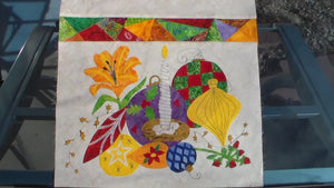 Seasonal Ornaments with Stained Glass Quilt (PDF Pattern)