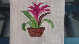 Voodoo Doll Bromeliad Cross Stitch (PDF Pattern)