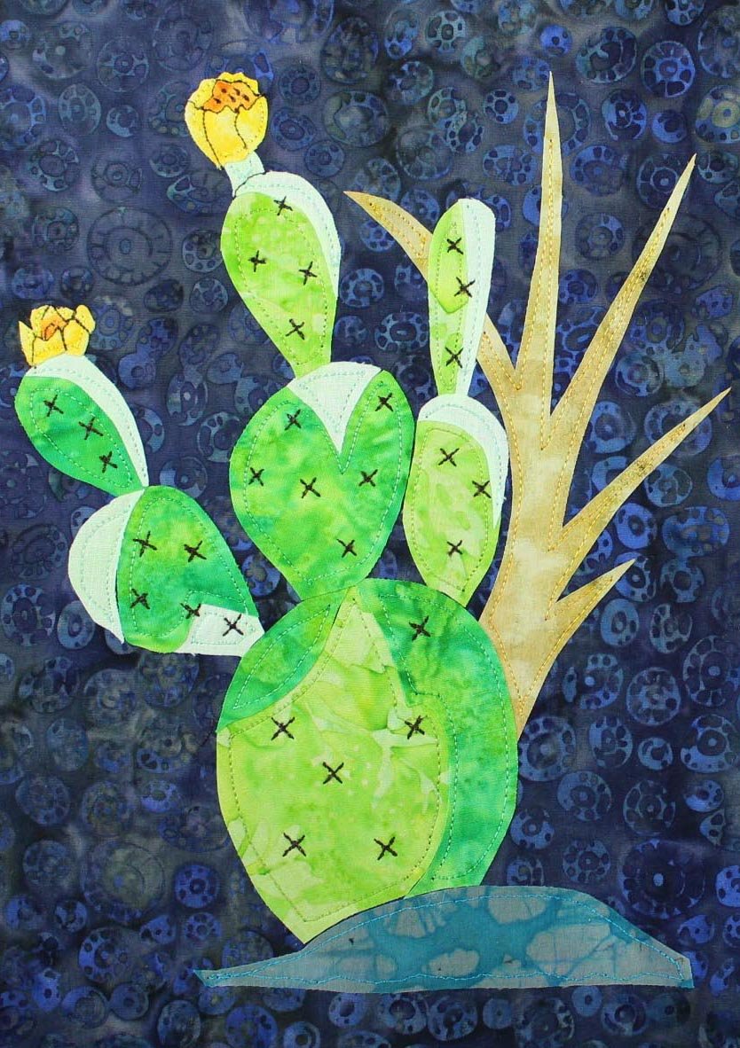 Prickly Pear with Stained Glass Quilt Pattern Download - Raspberry Lane Crafts