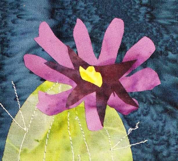 Purple Cactus with Stained Glass Quilt Pattern Download - Raspberry Lane Crafts