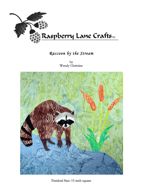 Raccoon by the Stream Quilt Pattern Download - Raspberry Lane Crafts