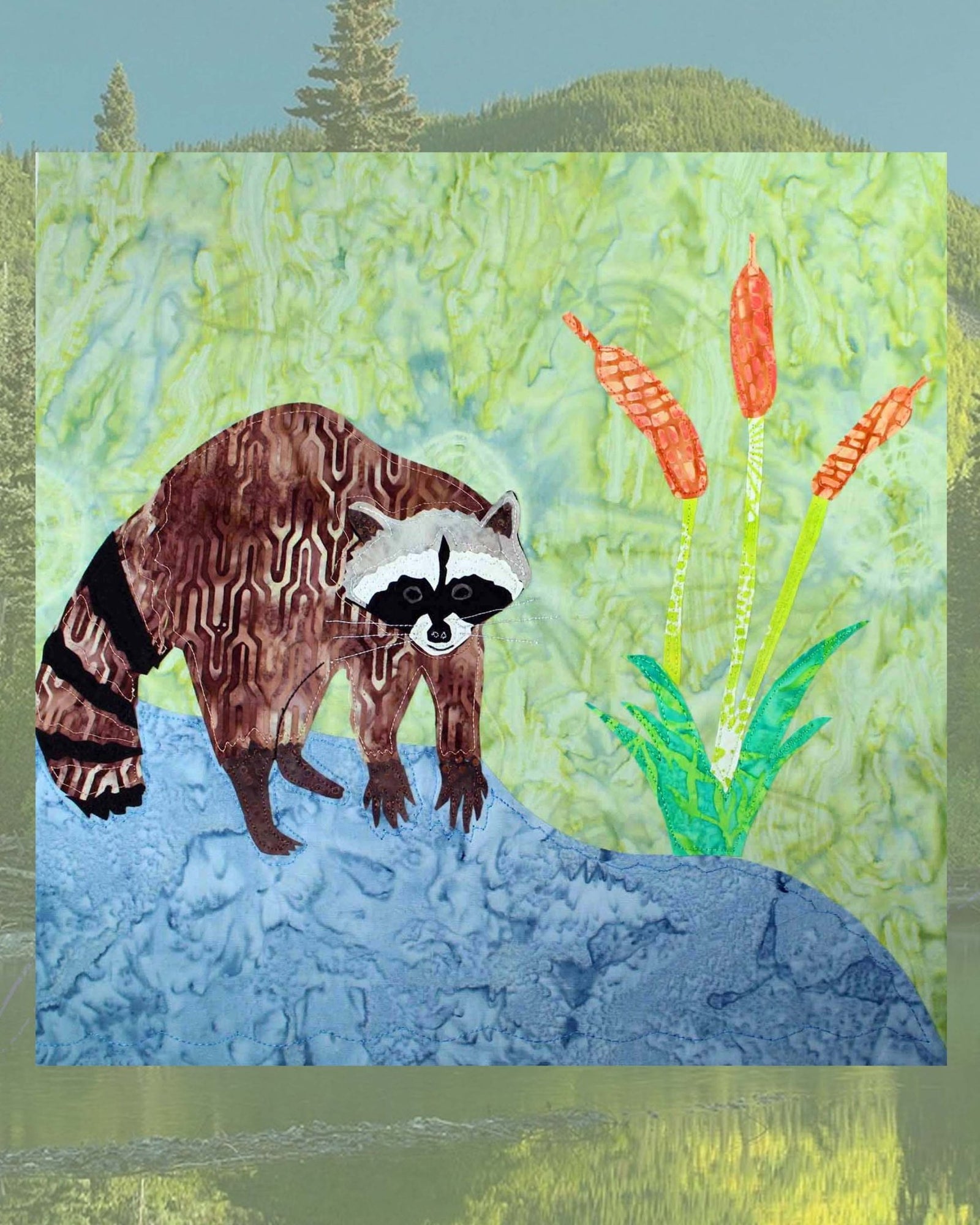 Raccoon by the Stream Quilt Pattern Download - Raspberry Lane Crafts