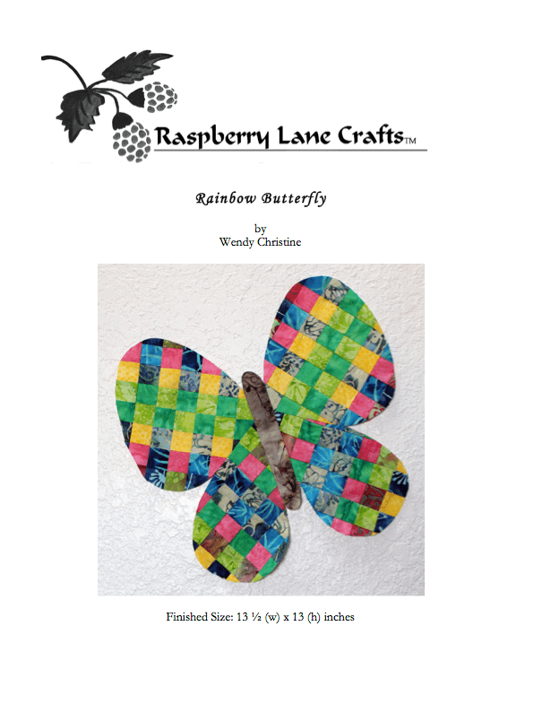 Rainbow Butterfly Wall Hanging Pattern Download - Raspberry Lane Crafts