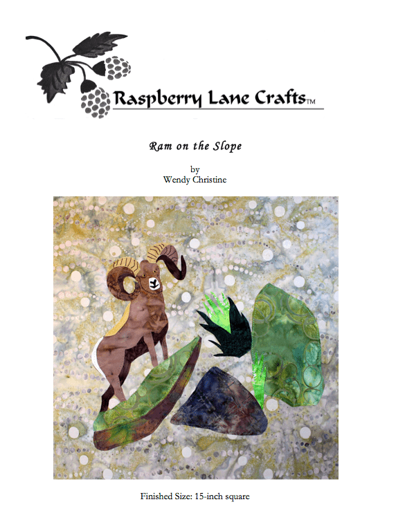 Ram on the Slope Quilt Pattern Download - Raspberry Lane Crafts