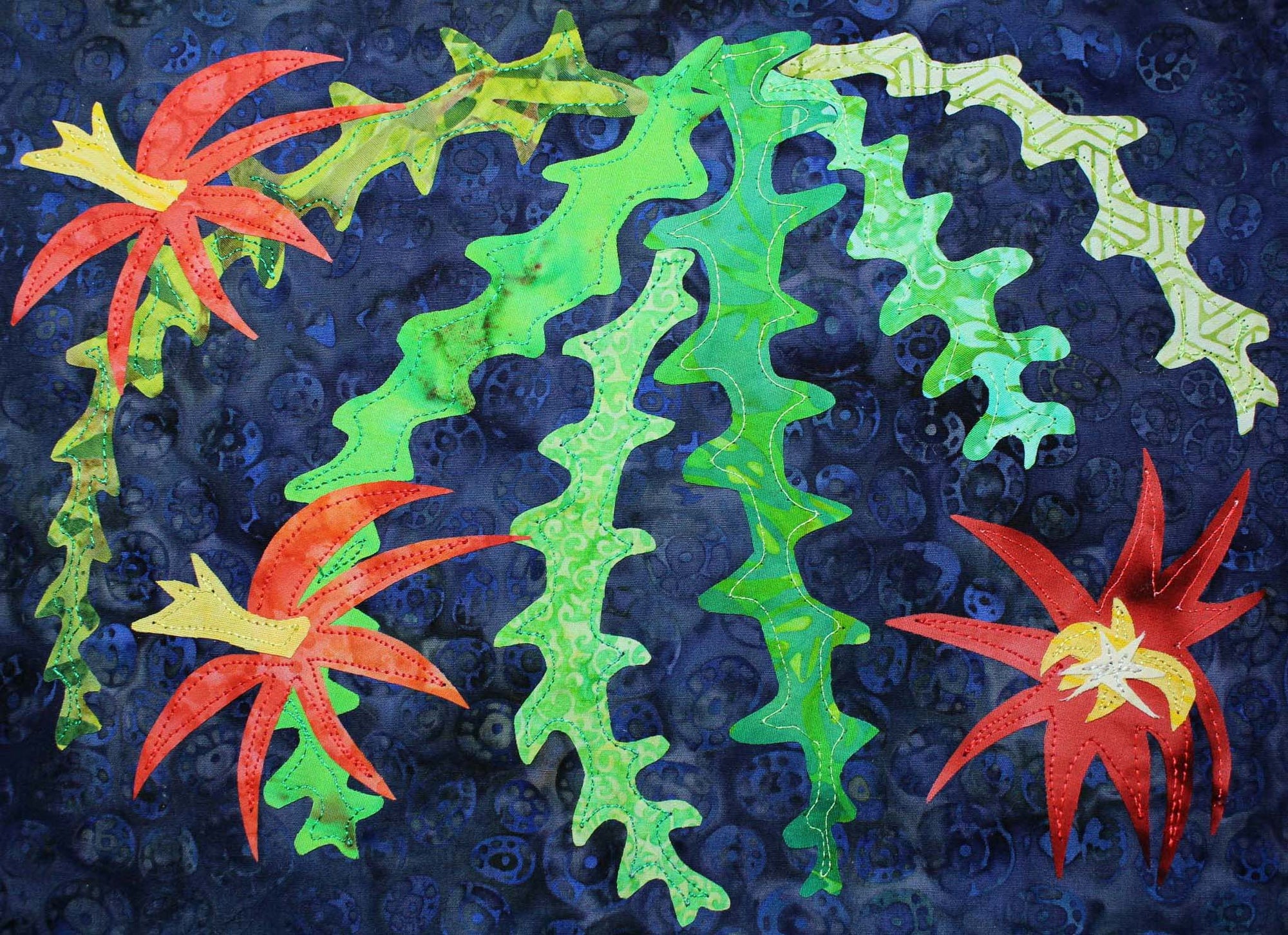 Ric Rac Cactus with Stained Glass Quilt Pattern Download - Raspberry Lane Crafts