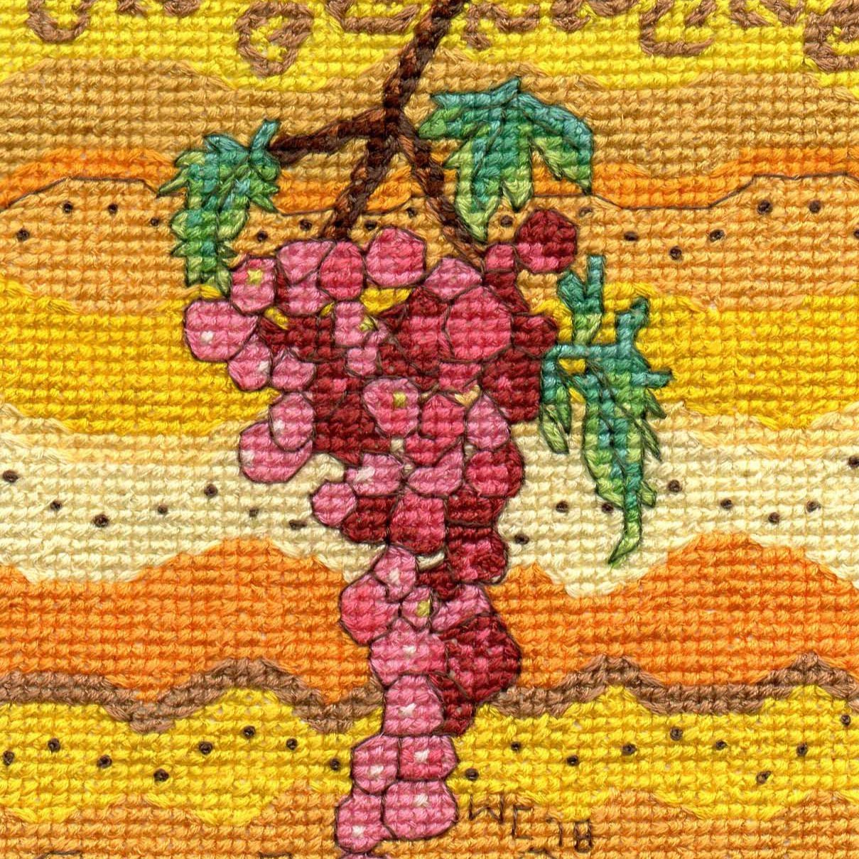 Rosanella Grapes Cross Stitch Pattern Download - Raspberry Lane Crafts
