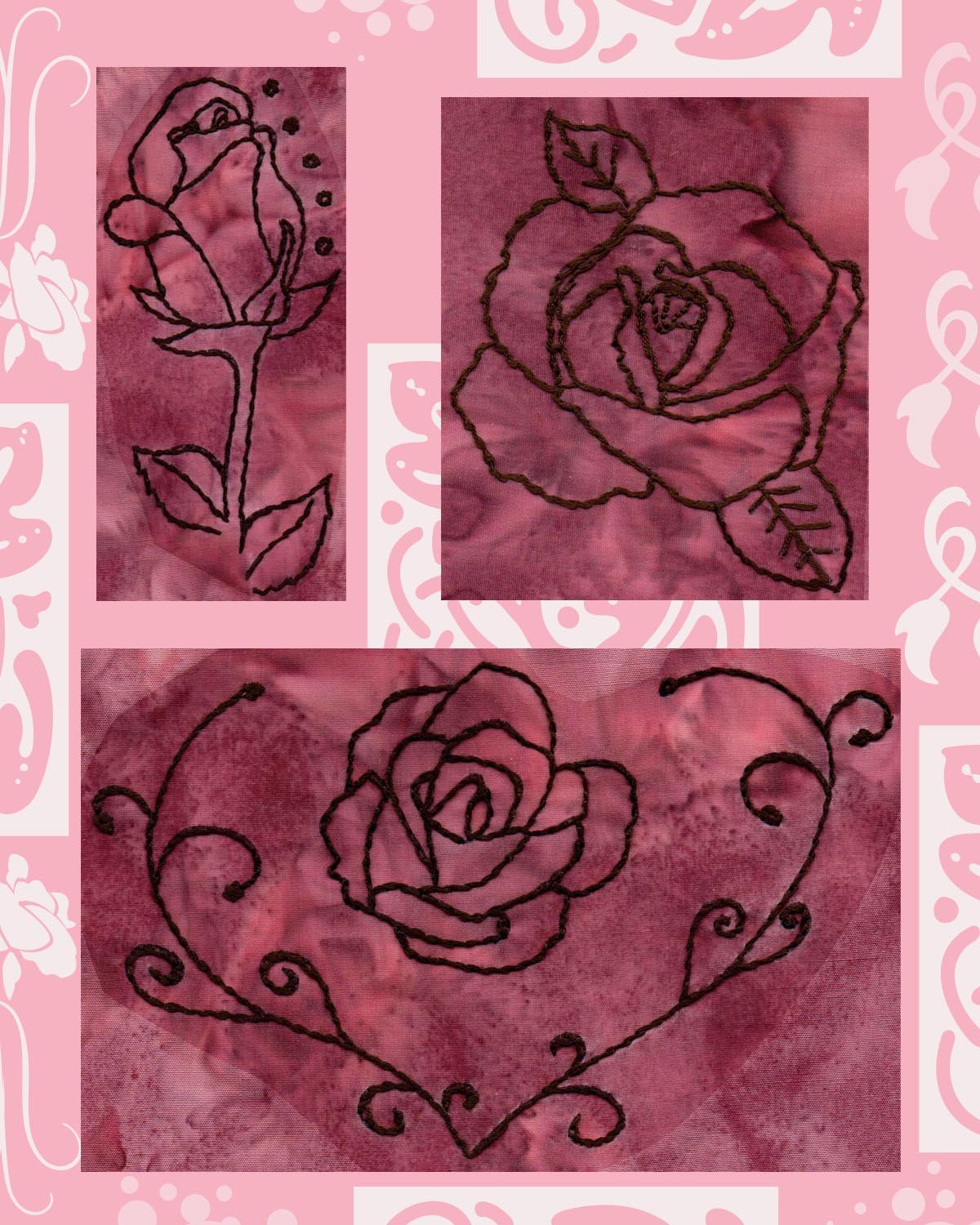 Rose Blooms Embroidery Pattern Download - Raspberry Lane Crafts