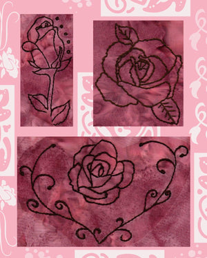 Rose Blooms Embroidery Pattern Download - Raspberry Lane Crafts