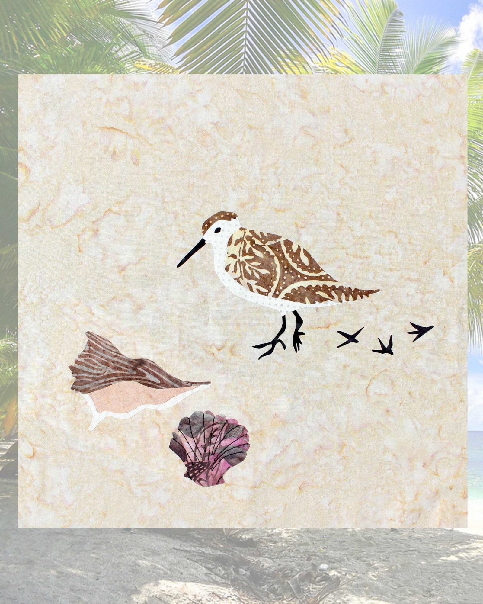 Sandpiper and the Shells Quilt Pattern Download - Raspberry Lane Crafts