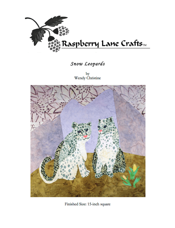 Snow Leopard Quilt Pattern Download - Raspberry Lane Crafts