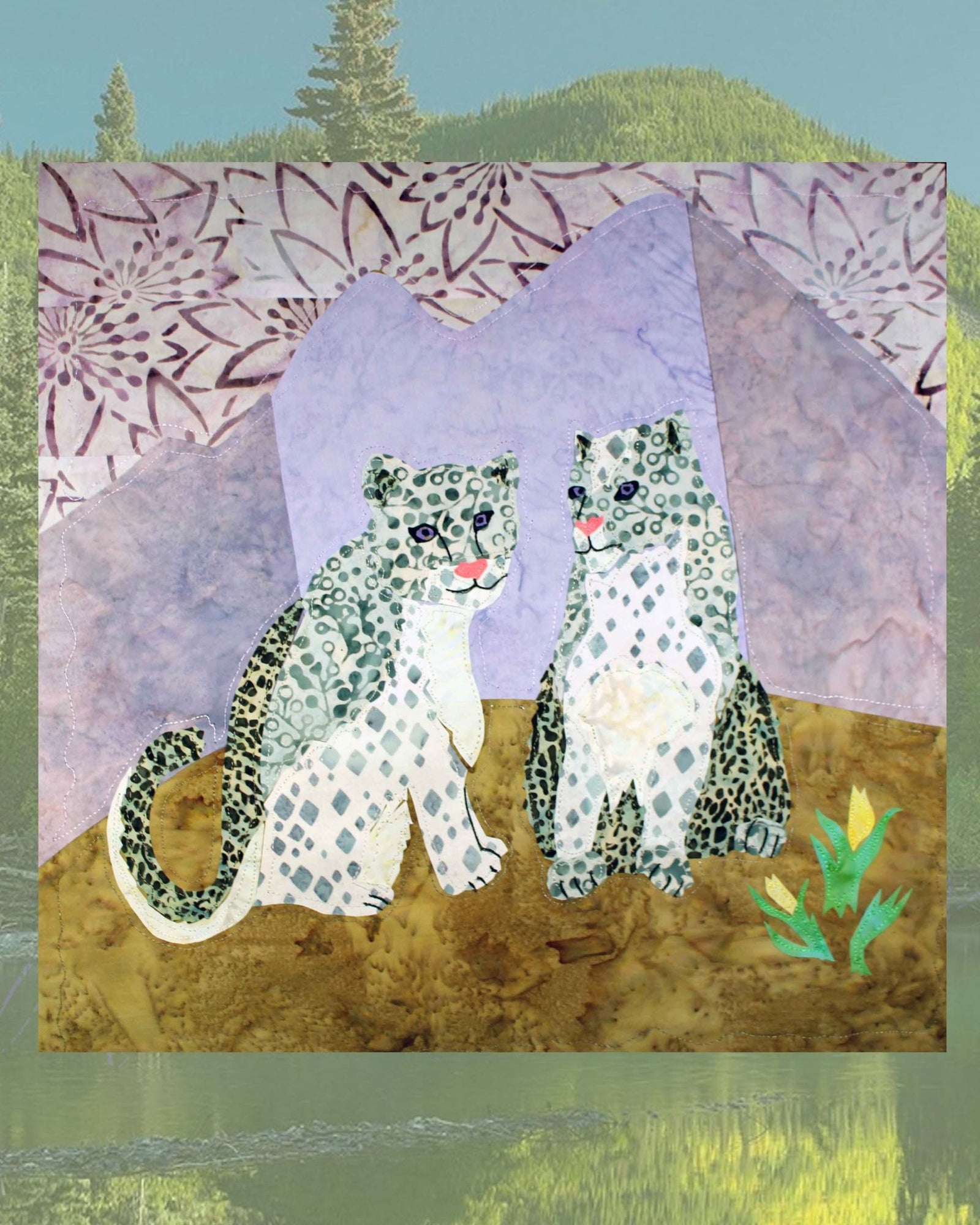 Snow Leopard Quilt Pattern Download - Raspberry Lane Crafts