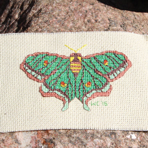 Spanish Moon Moth Cross Stitch Pattern Download - Raspberry Lane Crafts
