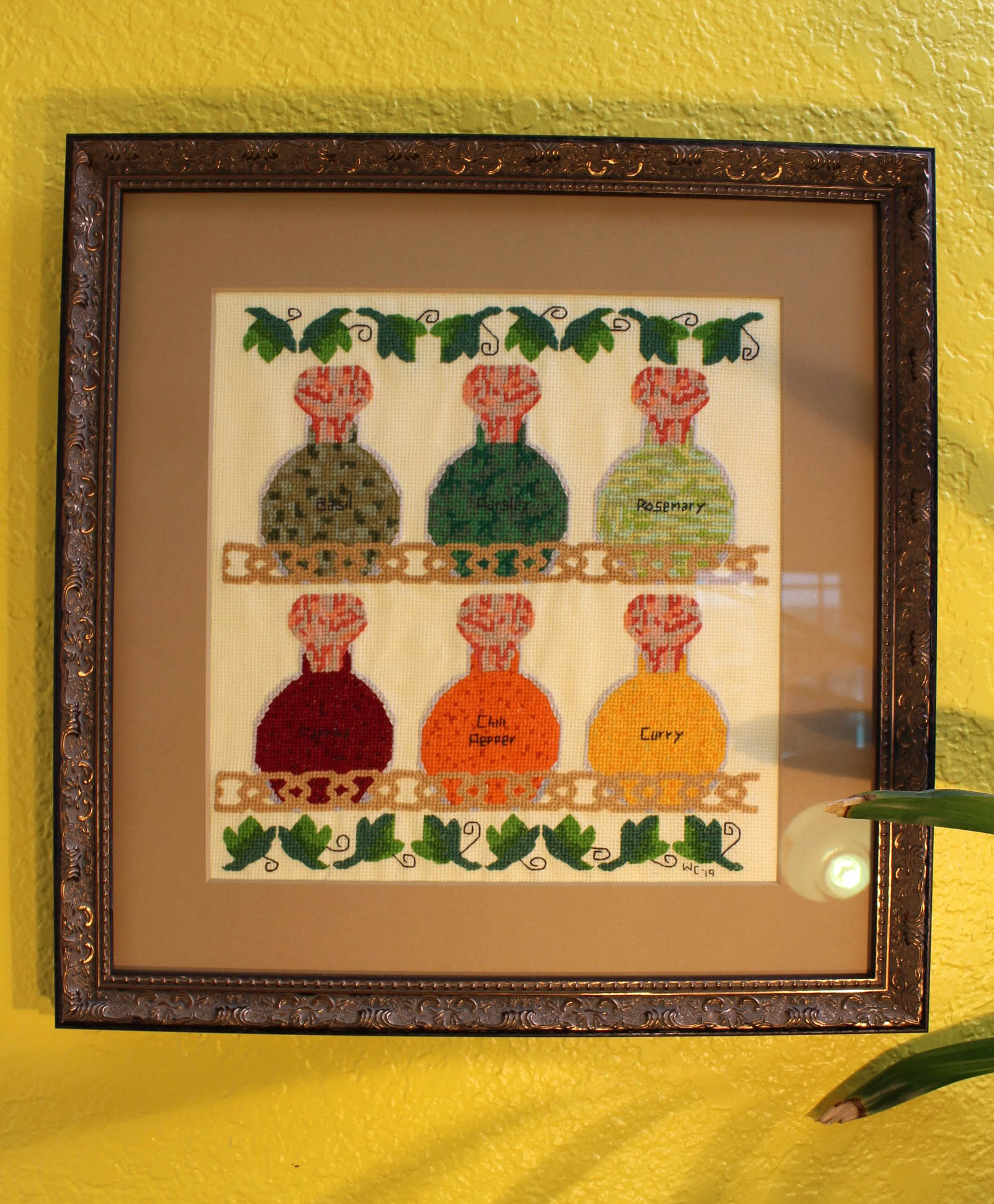 Spices and Leaves Cross Stitch Pattern Download - Raspberry Lane Crafts