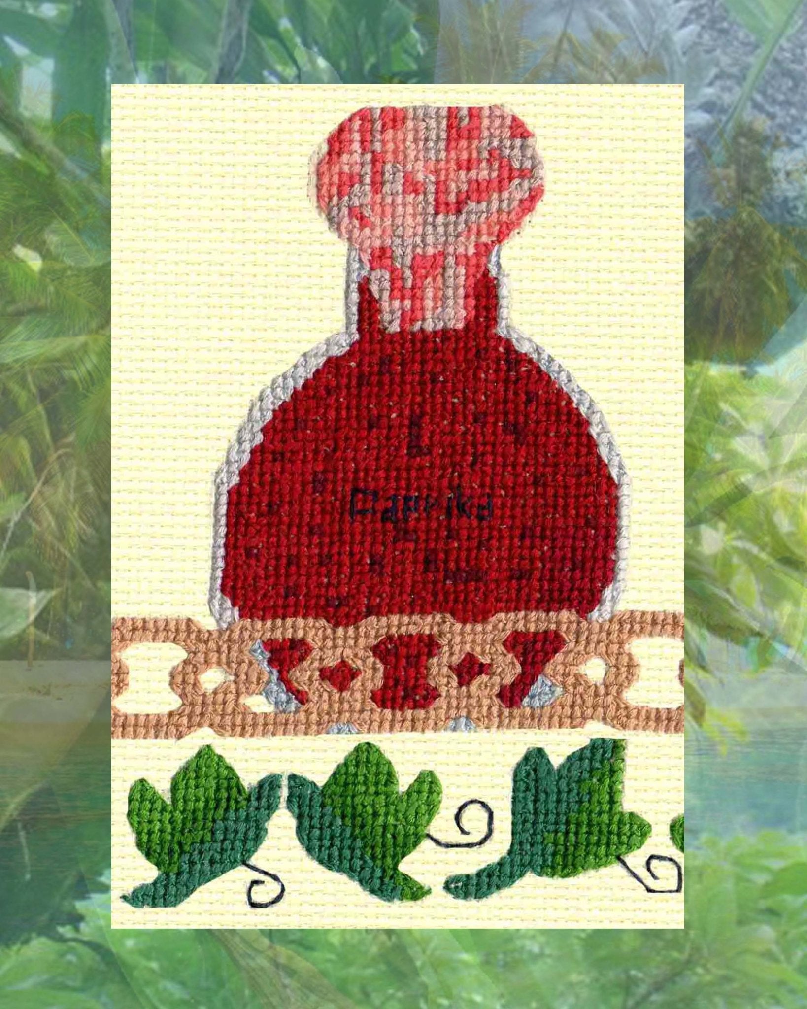 Spices and Leaves Cross Stitch Pattern Download - Raspberry Lane Crafts