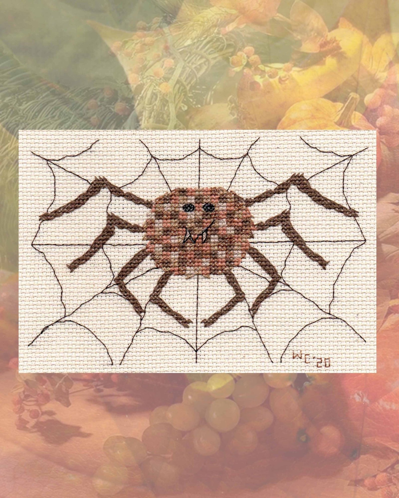 Spider in Web Cross Stitch Pattern Download - Raspberry Lane Crafts