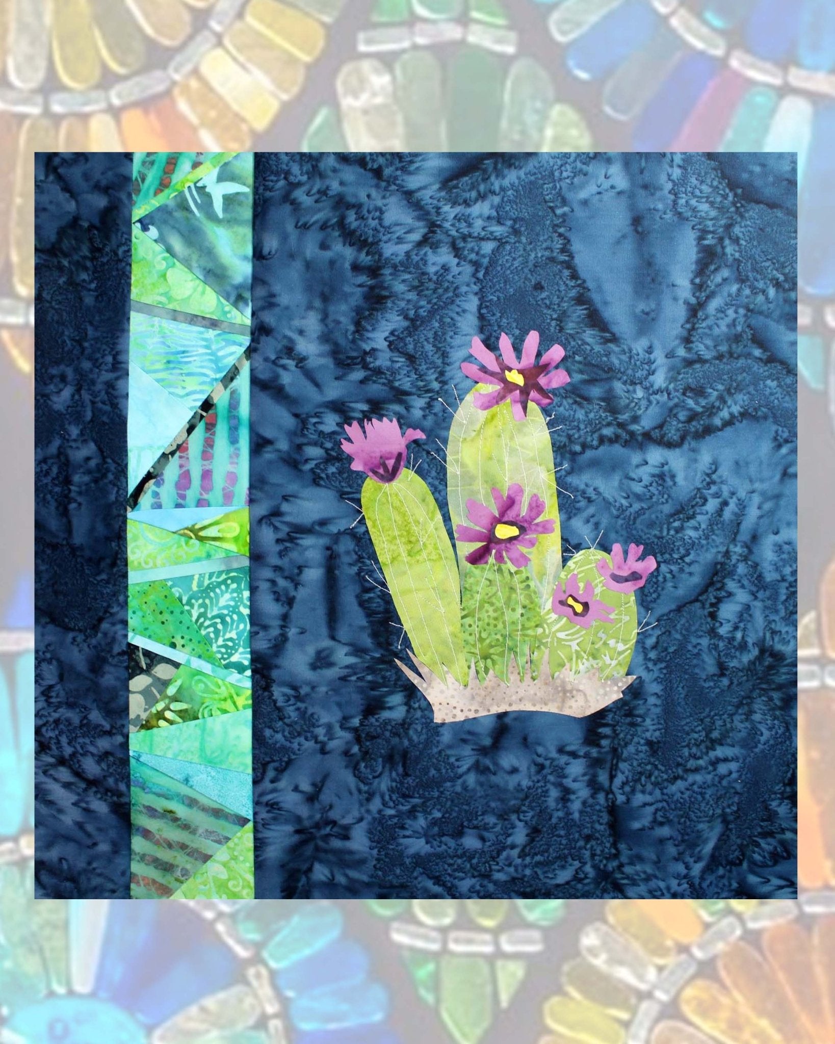Stained Glass Cactus Quilt Book Download - Raspberry Lane Crafts