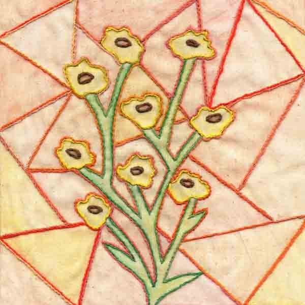 Stained Glass Flowers Embroidery Pattern Download - Raspberry Lane Crafts
