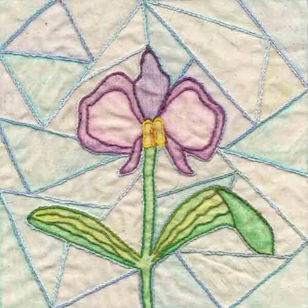 Stained Glass Flowers Embroidery Pattern Download - Raspberry Lane Crafts