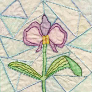 Stained Glass Flowers Embroidery Pattern Download - Raspberry Lane Crafts