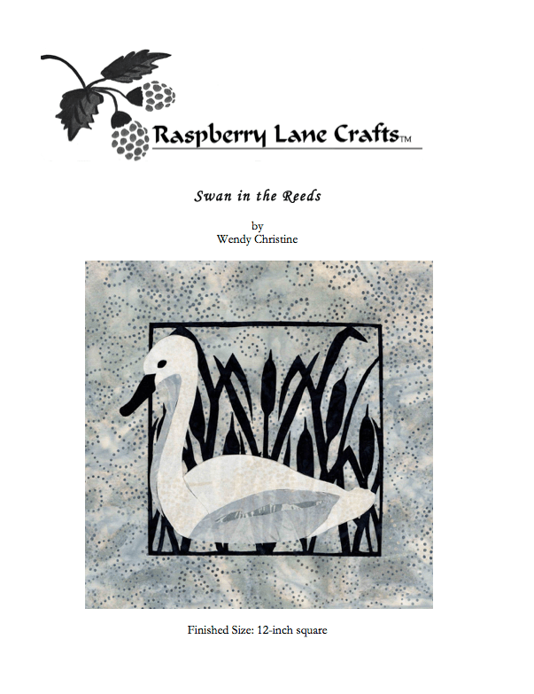 Swan in the Reeds Quilt Pattern Download - Raspberry Lane Crafts