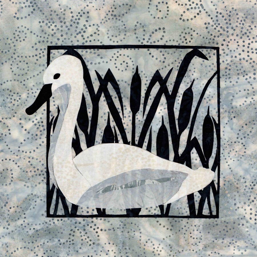 Swan in the Reeds Quilt Pattern Download - Raspberry Lane Crafts