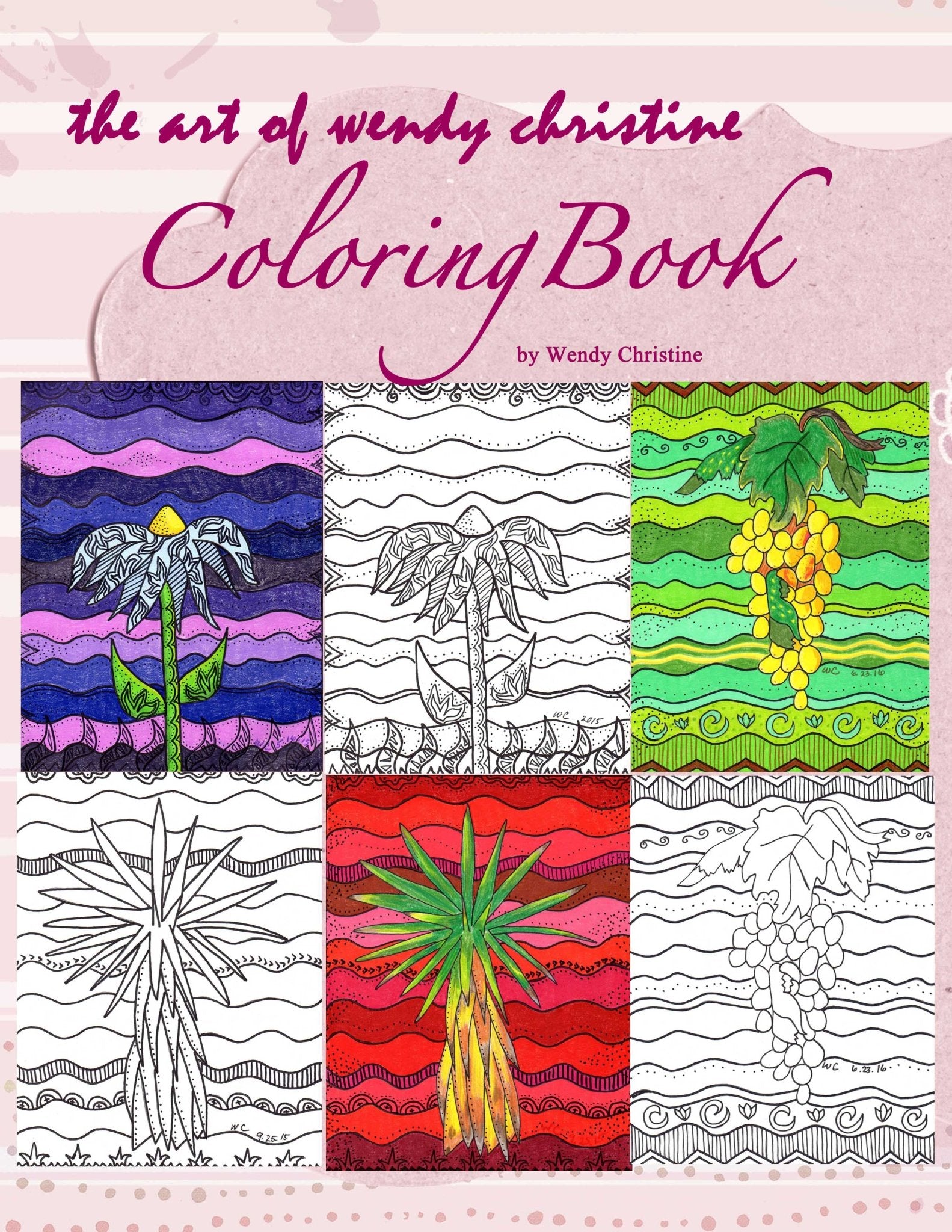 The Art of Wendy Christine Coloring Book Download - Raspberry Lane Crafts