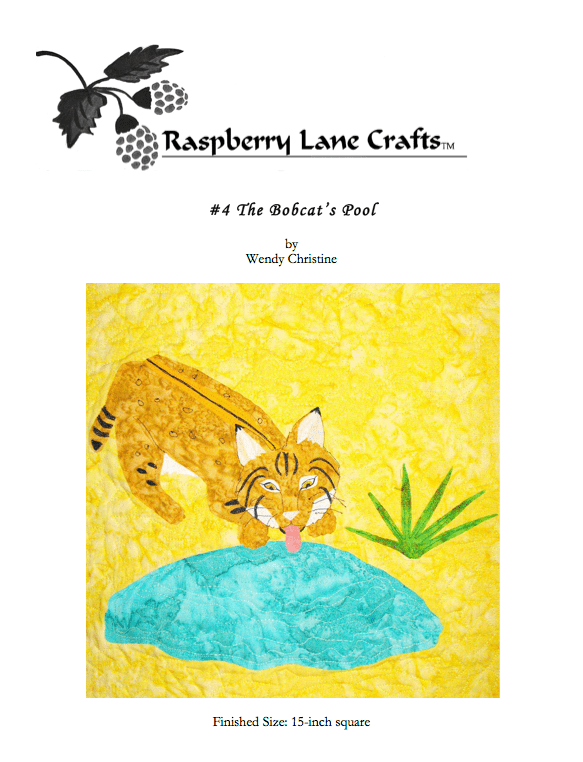The Bobcat's Pool Quilt Pattern Download - Raspberry Lane Crafts