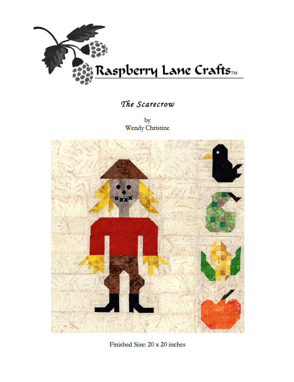 The Scarecrow Quilt Pattern Download - Raspberry Lane Crafts