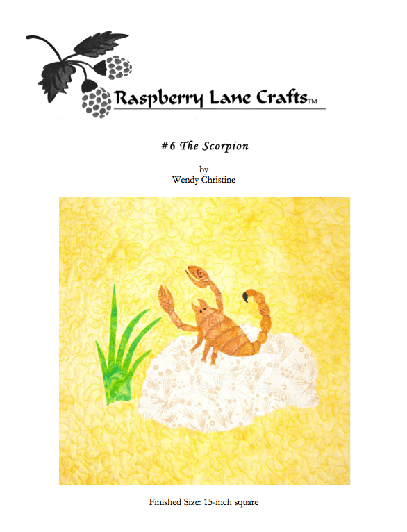 The Scorpion Quilt Pattern Download - Raspberry Lane Crafts